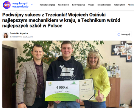 Znowu głośno o sukcesach naszej szkoły!
